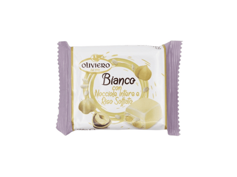 OLIVIERO White chocolate with hazelnuts and puffed rice 100g