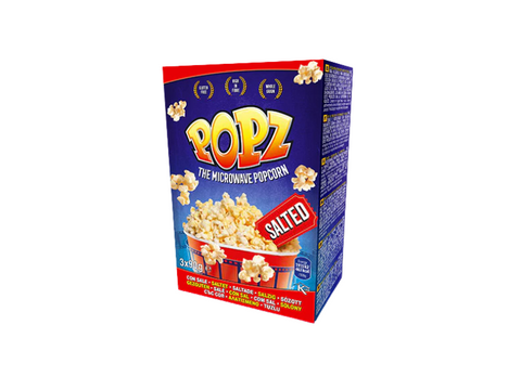 popz Salted microwave popcorn 3x90g