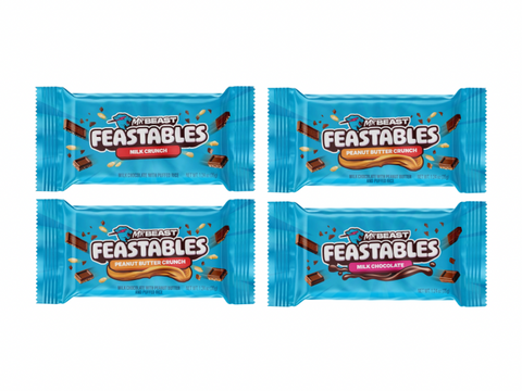 Mr Beast Feastables 4 Variants Chocolate Bar 4*35g