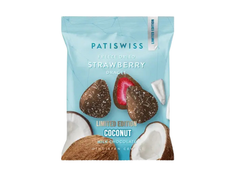 Patiswiss Coconut Milk Chocolate Freeze Dried Strawberry Dragee 50g