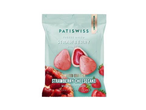 Patiswiss Cheese Cake White Chocolate Freeze Dried Strawberry Dragee 50g