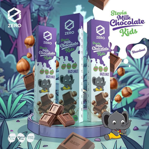 Zero Kids Stevia Dark Chocolate With Hazelnut 25g