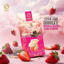 Zero Stevia White Chocolate with Strawberry 85g - CAFELAX