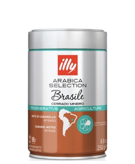 illy Arabica Selection Brasile Ground Coffee Can 250g