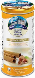 White Castle Luxury Cream Wafers Rolls Hazelnut  Flavowerd 300g