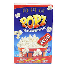 popz Salted microwave popcorn 3x90g