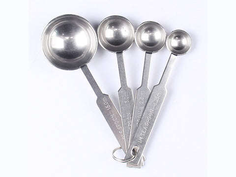 Stainless Steel Silver Measuring Spoon Set Of 4